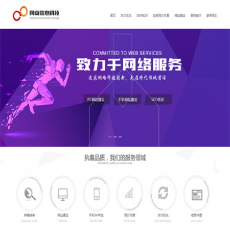 紫色网络公司网站模板